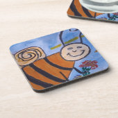 Cute Honey Bee Hard Plastic Onderzetter (Linkerzijde)