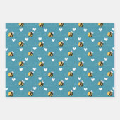 Cute Honey Bee Inpakpapier Set van 3 Vel (Voorkant 3)