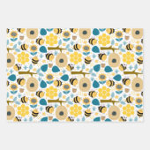 Cute Honey Bee Inpakpapier Set van 3 Vel (Voorkant 2)