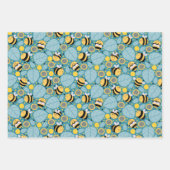 Cute Honey Bee Inpakpapier Set van 3 Vel (Voorkant)