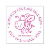 Cute Honey Bee Job Goed gedaan Onderwijsverkrijger Zelfinktende Stempel (Design)