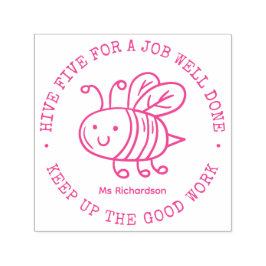 Cute Honey Bee Job Goed gedaan Onderwijsverkrijger Zelfinktende Stempel