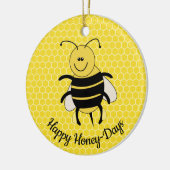 Cute Honey Bee Kerstsier Happy Honey Days Keramisch Ornament (Links)