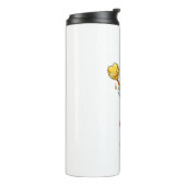 Cute Honey Bee met Heart & Calligraphy Thermosbeker (Gedraaid links)