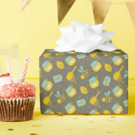 Cute Honey Bee Pattern Gift Cadeaupapier