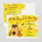 Cute Honey Bee Rustic Gender Neutral Baby shower Briefkaart (Voorkant / Achterkant)