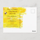 Cute Honey Bee Rustic Gender Neutral Baby shower I Briefkaart (Achterkant)
