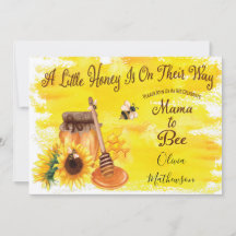 Cute Honey Bee Rustic Gender Neutral Baby shower