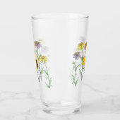 Cute Honey Bee Spring Cosmos Flowers Glas (Links)