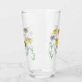 Cute Honey Bee Spring Cosmos Flowers Glas (Rechts)