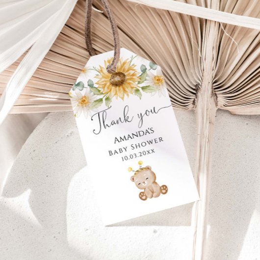 Cute Honey Beer Baby shower Hartelijk dank Cadeaulabel