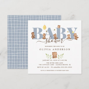 Cute Honey Beer Baby shower Kaart