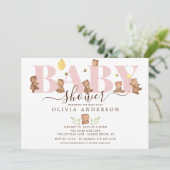 Cute Honey Beer Baby shower Kaart (Staand voorkant)