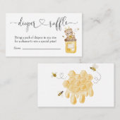 Cute Honey Beer Diaper Raffle Ticker Informatiekaartje (Voorkant / Achterkant)