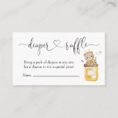 Cute Honey Beer Diaper Raffle Ticker Informatiekaartje (Voorkant)