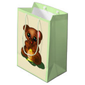 Cute Honey Beer Medium Cadeauzakje (Achterkant Gekanteld)