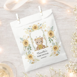 Cute Honey Beer met zonnebloemen Bedankzakje