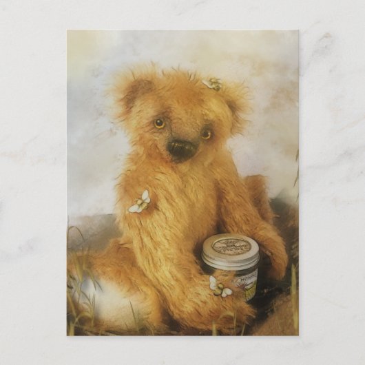 Cute Honey Beer Teddy Briefkaart (Voorkant)