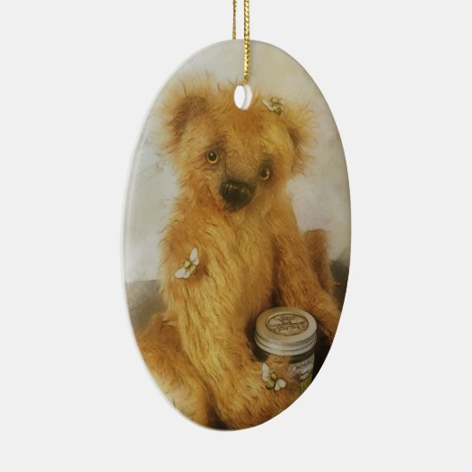 Cute Honey Beer Teddy Personalized Keramisch Ornament (Rechts)