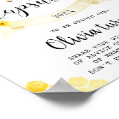 Cute Honey Bees Yellow Florence Time Capsule Sign Poster (Hoek)