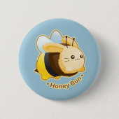 Cute Honey Bun Bunny Ronde Button 5,7 Cm (Voorkant)