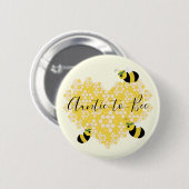 Cute Honey Honeycomb Heart Aunt to Bee Baby shower Ronde Button 5,7 Cm (Voorkant /achterkant)