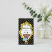 Cute Honey Pot Bije Hive Polka Dot Visitekaartje (Staand voorkant)