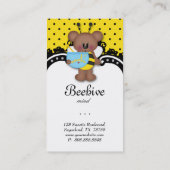Cute Honey Pot Bije Hive Polka Dot Visitekaartje (Achterkant)