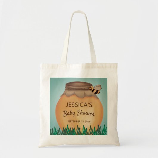 Cute Honey Pot en Hommelnest Baby Borrel Tote Bag (Voorkant)