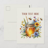 Cute honey vendors add name message  briefkaart (Voorkant / Achterkant)