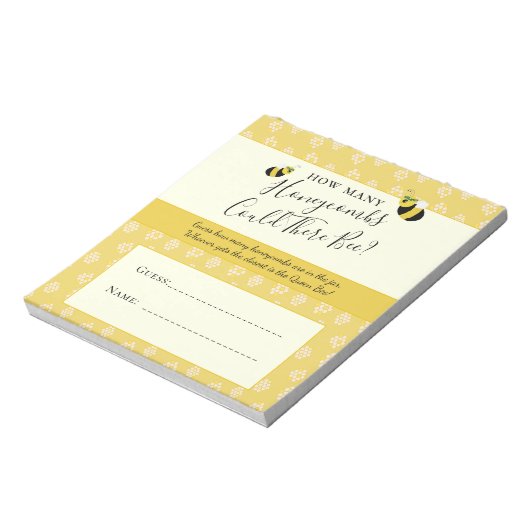 Cute Honeybee Baby shower Honeycombi Guessing Game Notitieblok
