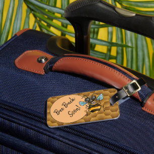 Cute Honeybee Bagagelabel