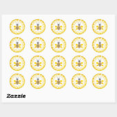 Cute Honeybee Honeycomb Black and Yellow Stickers (Vel)