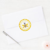 Cute Honeybee Honeycomb Black and Yellow Stickers (Envelop)