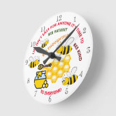 Cute Honeybee, leuk design motivatie slogan Ronde Klok (Hoek)
