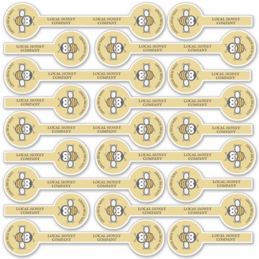 Cute Honeybee Logo Top Security Sticker (Voorkant)