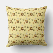 Cute Honeybee with Sweet Honey Throw Pillow Kussen (Achterkant)