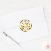 Cute Honeybees Helpful and Happy Ronde Sticker (Envelop)