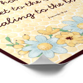Cute Honeycomb en Bijbelse Verse Poster (Hoek)