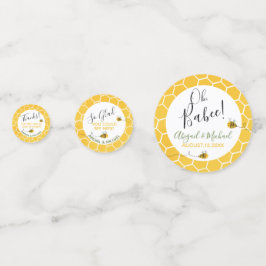 Cute Honeycomb en Waterverf Bijen Baby shower Confetti