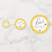 Cute Honeycomb en Waterverf Bijen Baby shower Confetti (Voorkanten)