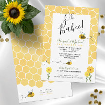Cute Honeycomb Waterverf Bumble Bee Baby shower