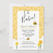 Cute Honeycomb Waterverf Bumble Bee Baby shower Kaart (Voorkant)
