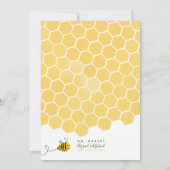 Cute Honeycomb Waterverf Bumble Bee Baby shower Kaart (Achterkant)