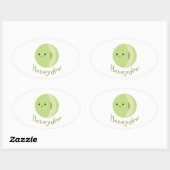 Cute Honeydew Ovale Sticker (Vel)