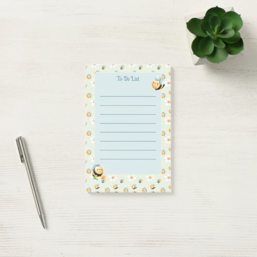 Cute Honingbij Kinderen Takenlijst Post-it® Notes (Kantoor)