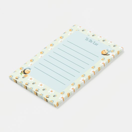 Cute Honingbij Kinderen Takenlijst Post-it® Notes (Schuin)