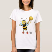 Cute honingbij met hart & monogram t-shirt (Voorkant)