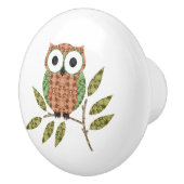 Cute Hoot Owl Ceramic Knob Keramische Knop (Rechts)