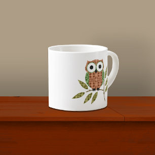Cute Hoot Owl Espresso Mok